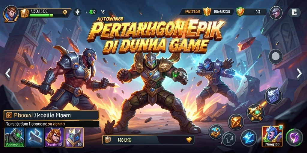 Tampilan gameplay seru dengan pertarungan intens.
