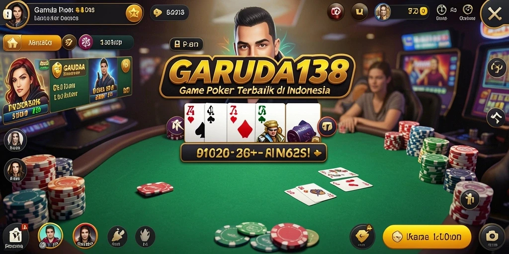 Tangkapan layar gameplay GARUDA138 menampilkan suasana poker yang seru.