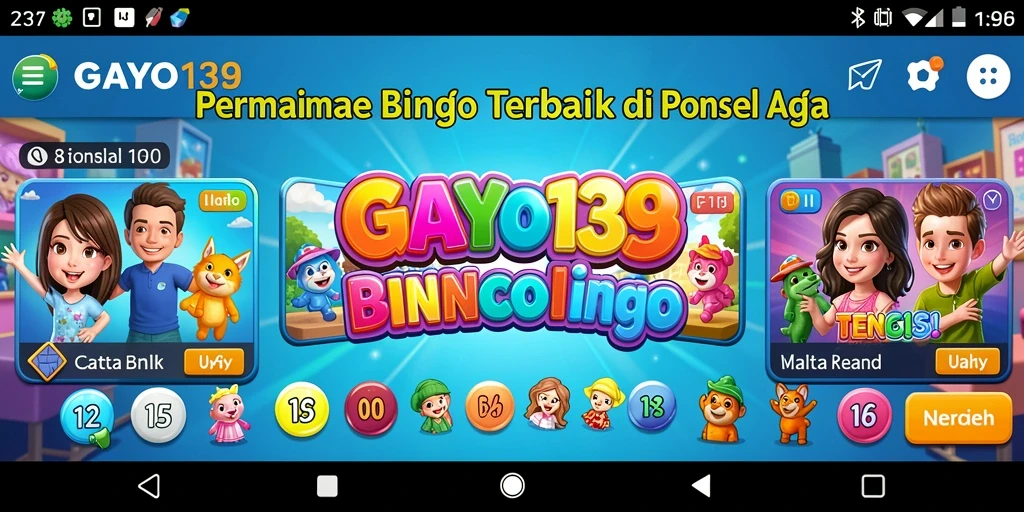 Tampilan gameplay GAYO138 dengan suasana Bingo yang seru.