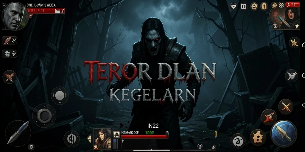 Gameplay IN22 dengan atmosfer horror yang mencekam.