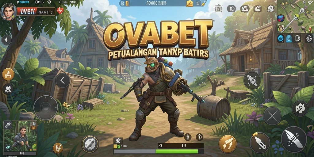 Screenshot gameplay OVABET menunjukkan dunia terbuka yang luas dan detail.