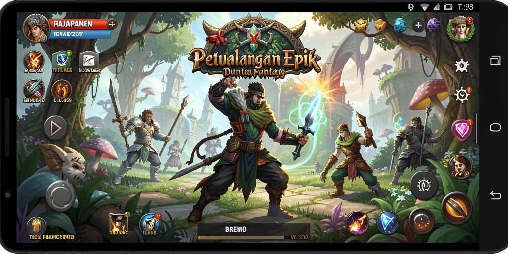 Tampilan aksi seru dari gameplay RAJAPANEN dengan pertempuran yang menegangkan.