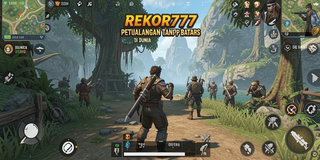 Tangkapan layar menunjukkan pemain menjelajahi dunia terbuka di REKOR777.