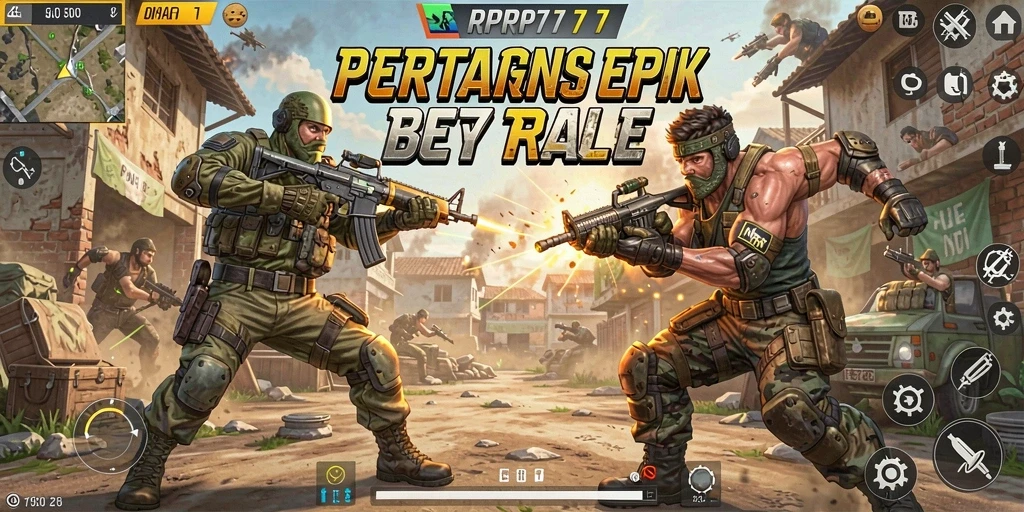Gameplay seru RPRP777 dalam pertarungan Battle Royale.