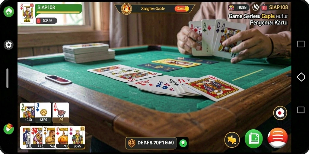 Tampilan gameplay Gaple yang menarik dan interaktif.