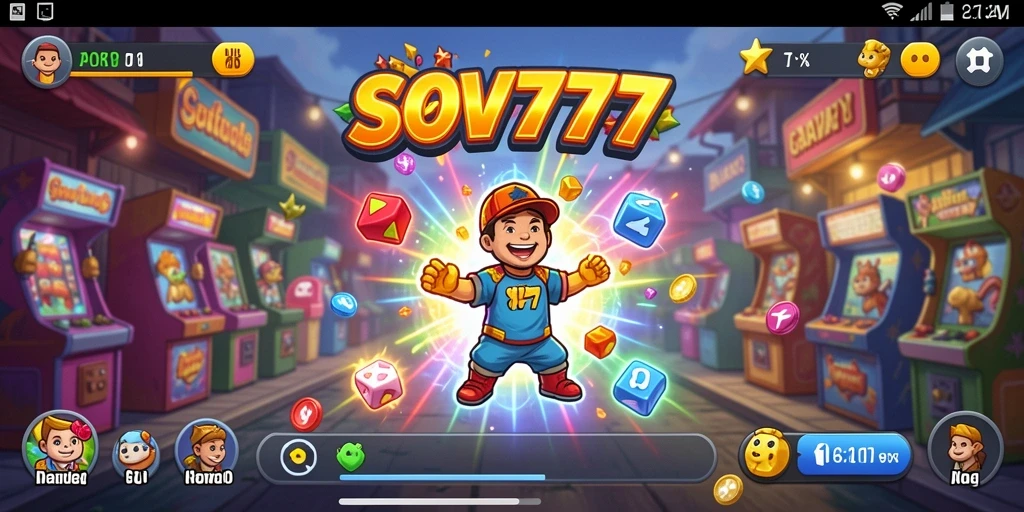Tampilan gameplay SOV777 yang seru dan menantang di level aksi.