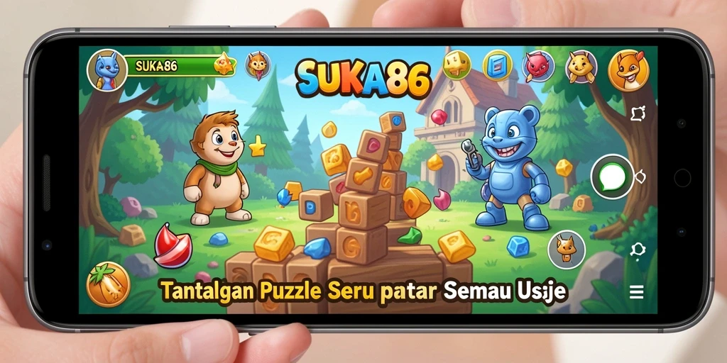 Tampilan menarik dari gameplay Puzzle di SUKA86.