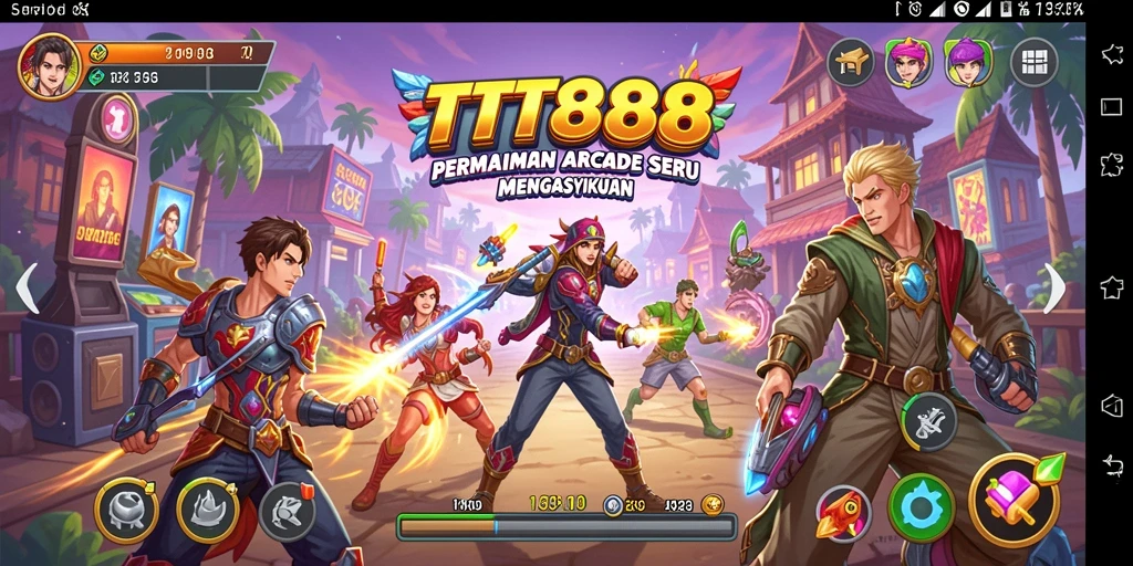 Tampilan gameplay seru dalam permainan Arcade TTT888.