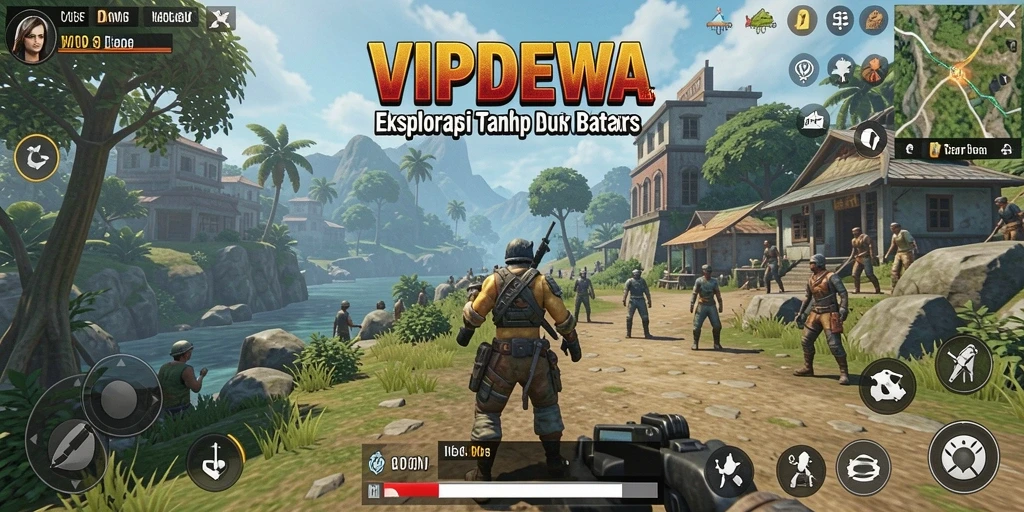Screenshot gameplay <strong>VIPDEWA</strong> yang menampilkan dunia terbuka yang luas dan indah.